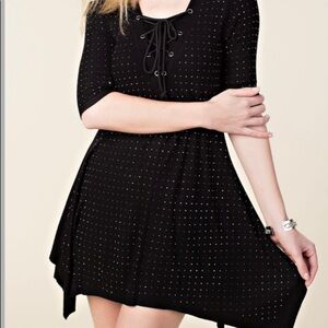 Vocal Bling Tie Front Top! Holiday Party! S,M,L